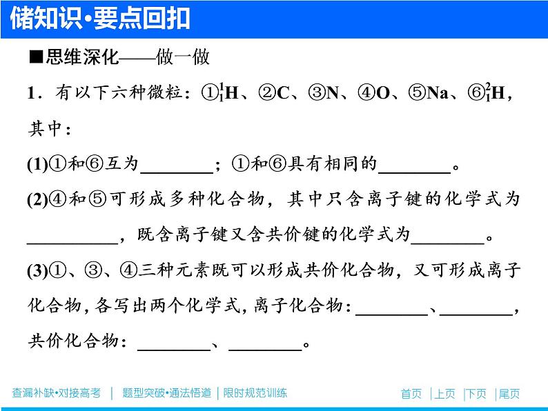 2019届二轮复习 物质结构 元素周期律 课件（53张）（全国通用）第5页