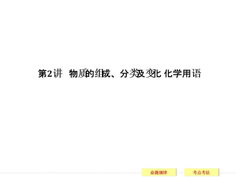 2019届二轮复习 物质的组成、分类及变化 化学用语 课件（56张）（全国通用）01