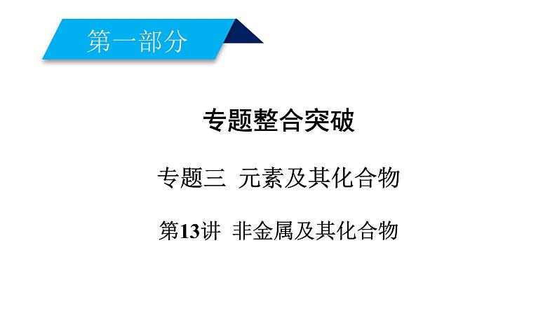 2019届二轮复习 非金属及其化合物 课件（67张）（全国通用）01