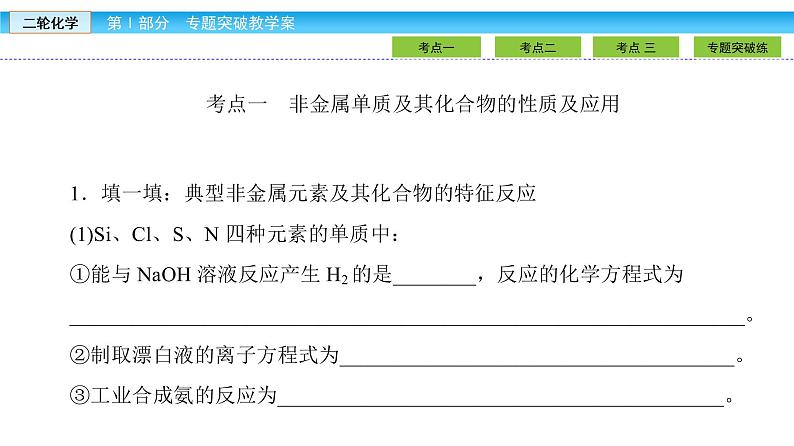 2019届二轮复习 非金属及其化合物 课件（73张）（全国通用）05