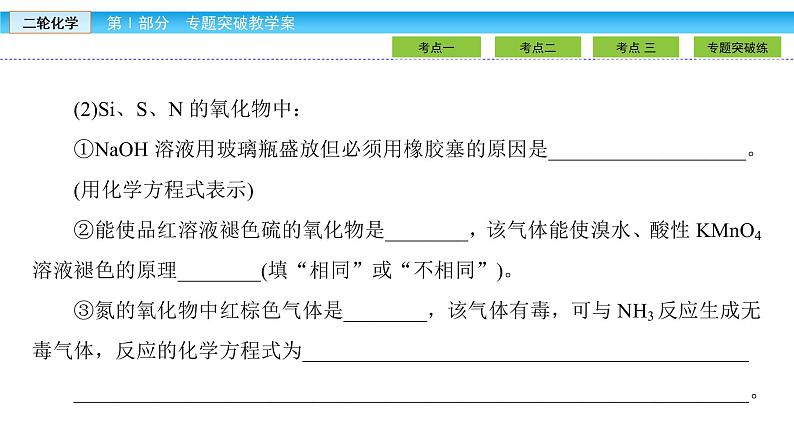 2019届二轮复习 非金属及其化合物 课件（73张）（全国通用）06