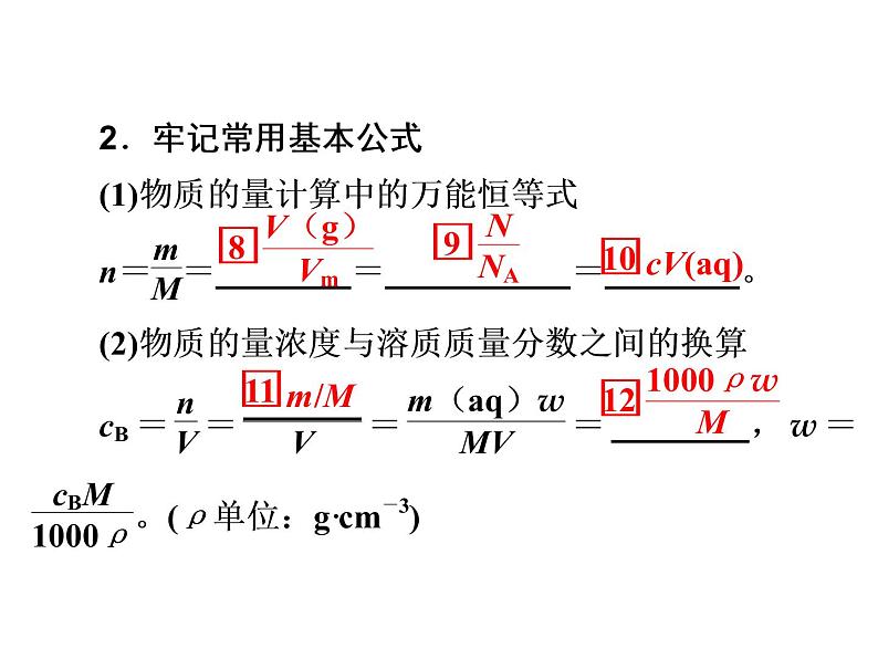 2019届二轮复习 化学常用计量 课件（67张）（全国通用）05