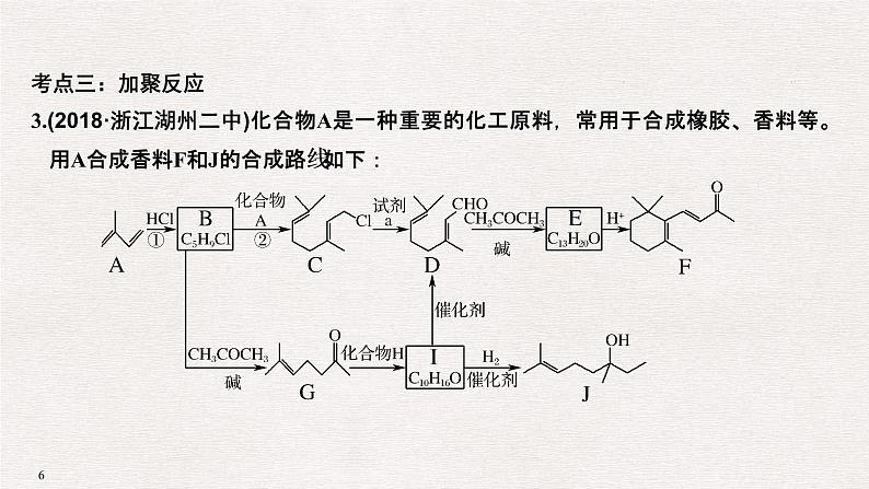 2019高考化学高分突破二轮复习专题二十高分子化合物　有机合成推断课件（82张PPT）06