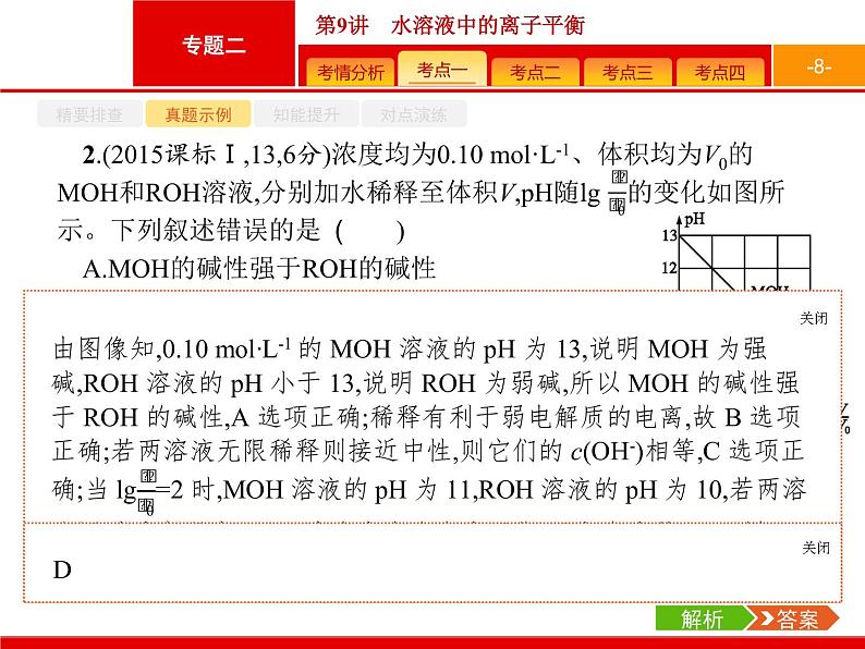 2019届二轮复习 9 水溶液中的离子平衡 课件（84张）第8页