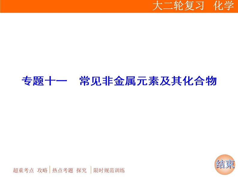 2019届二轮复习 常见非金属元素及其化合物 课件（97张）（全国通用）01