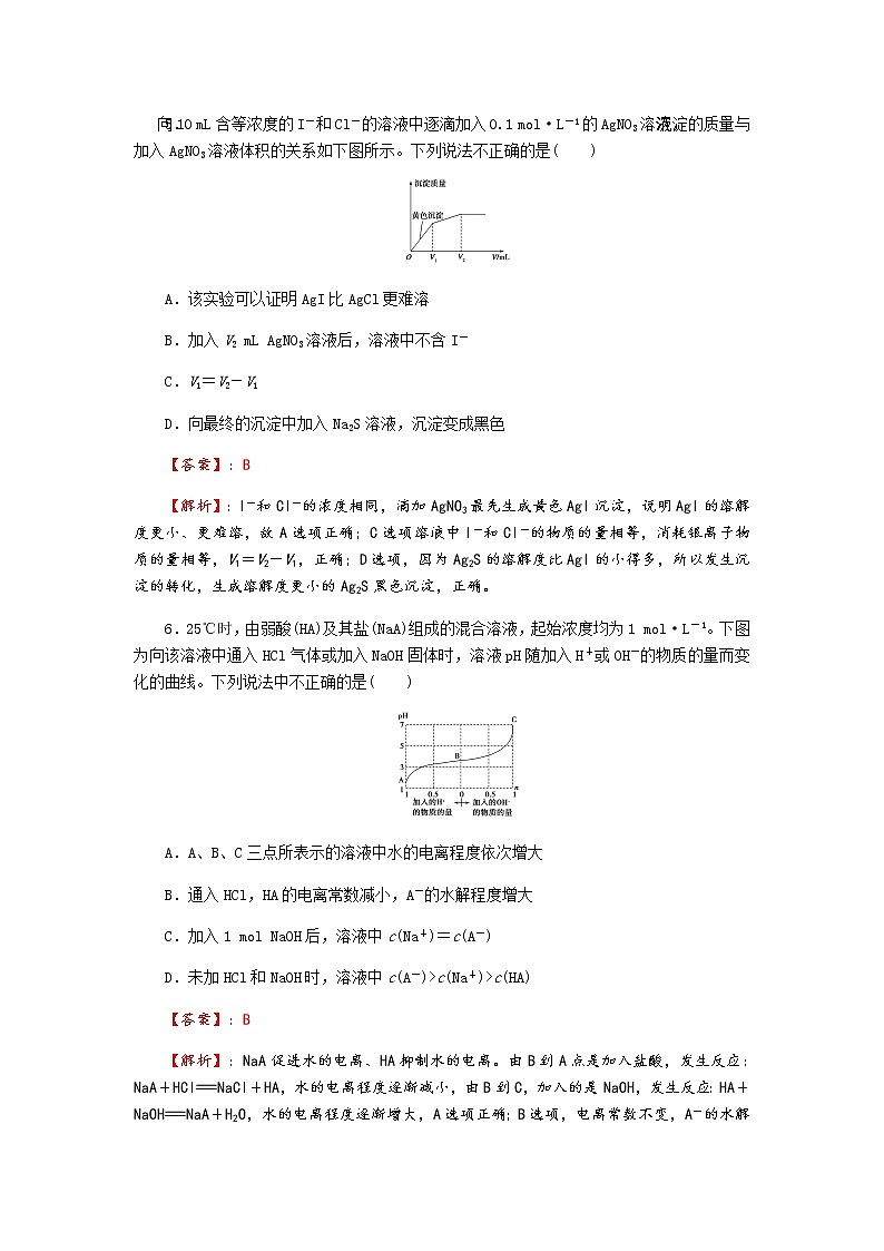 2019届二轮复习 水溶液中的离子平衡 作业（全国通用） 练习03