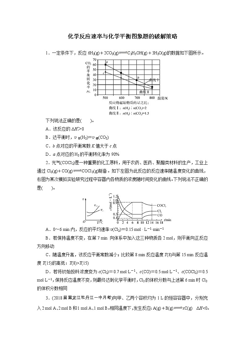 2019届二轮复习 化学反应速率与化学平衡图象题的破解策略 作业（全国通用）01