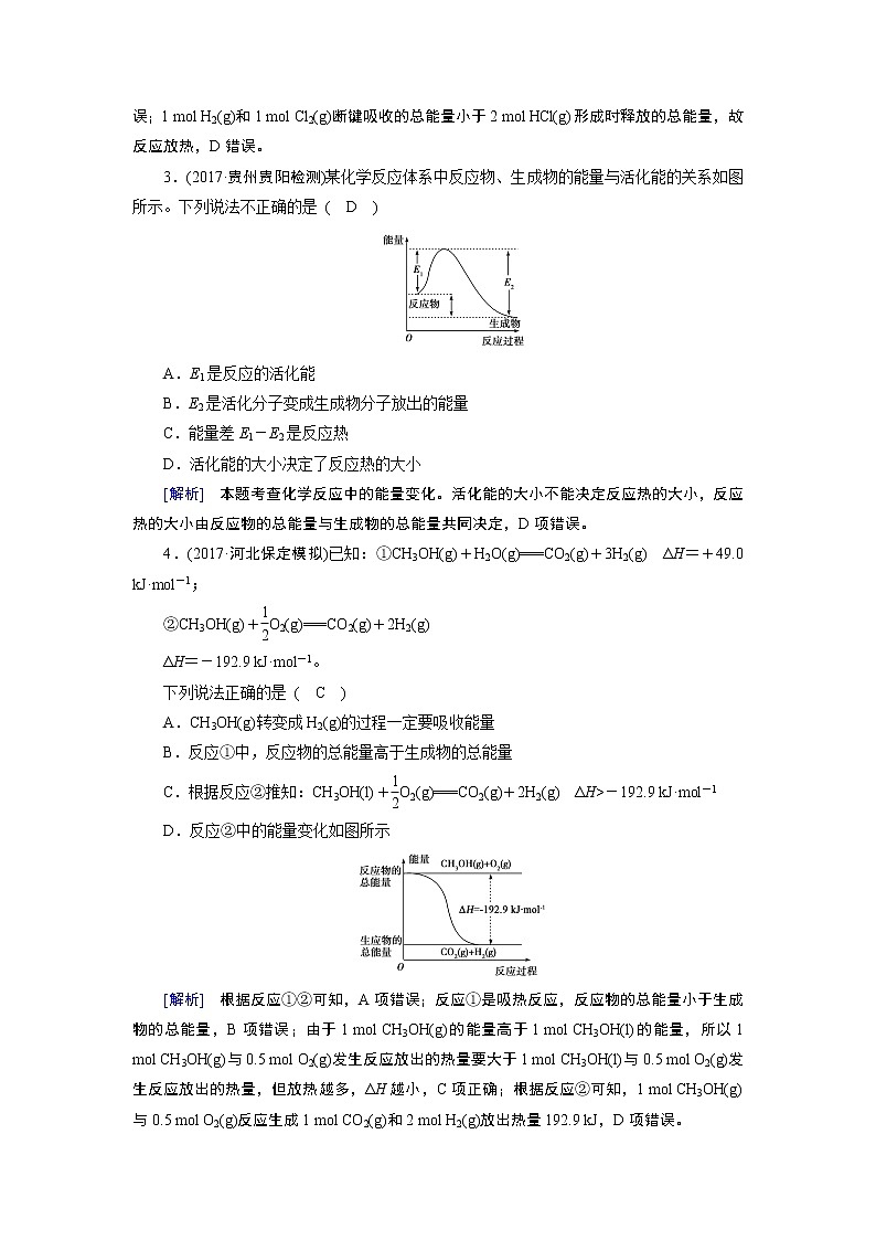 2019届二轮复习 化学反应与能量变化 作业（全国通用） 练习02