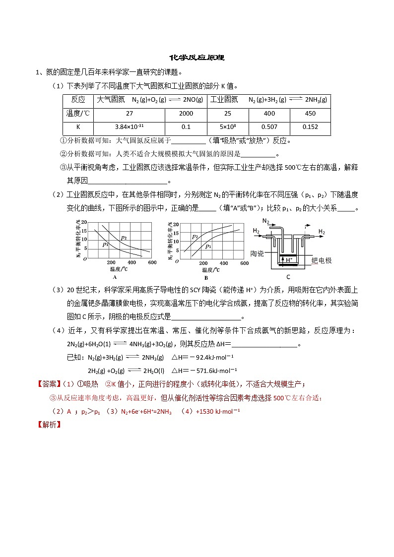 2019届二轮复习 化学反应原理 作业（全国通用） (1) 练习01