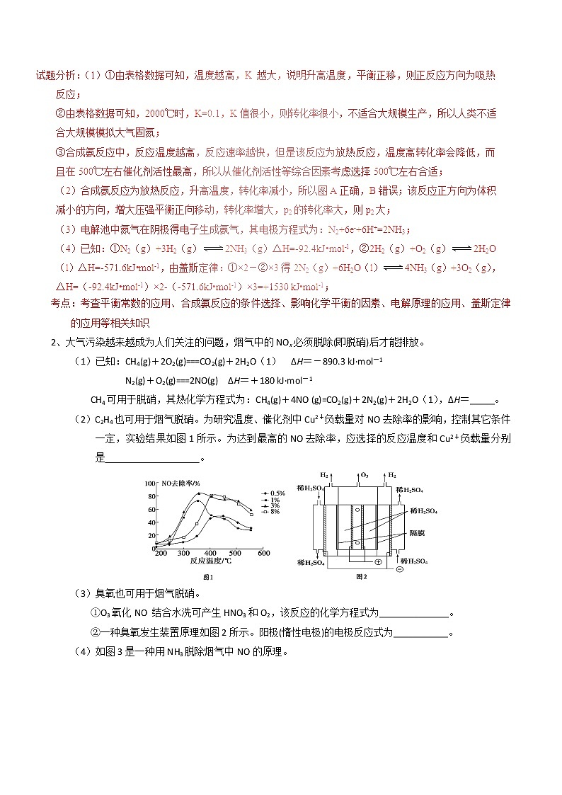 2019届二轮复习 化学反应原理 作业（全国通用） (1) 练习02