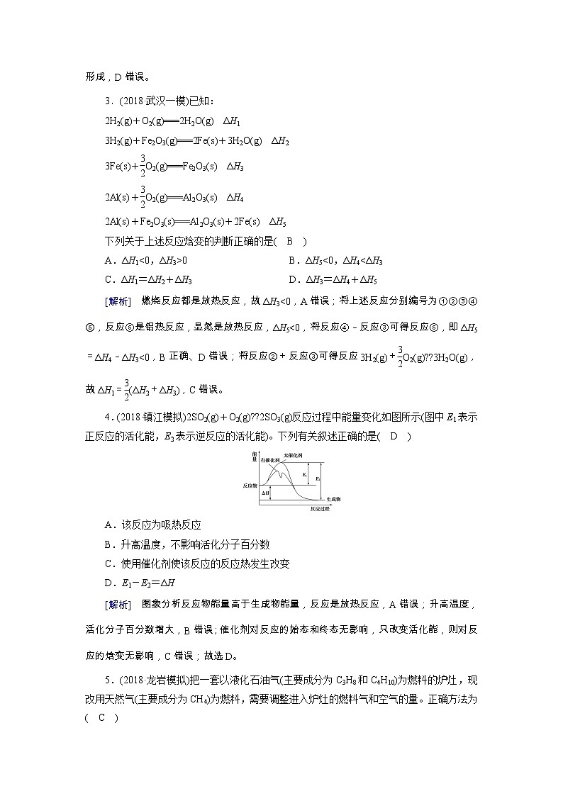 2019届二轮复习 化学能与热能 作业（全国通用） 练习02