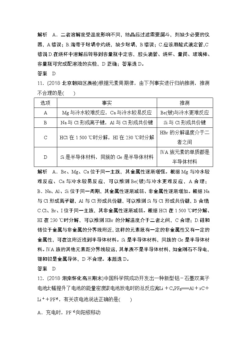 2019届二轮复习 “7＋5”小卷练(九) 作业（全国通用）第3页
