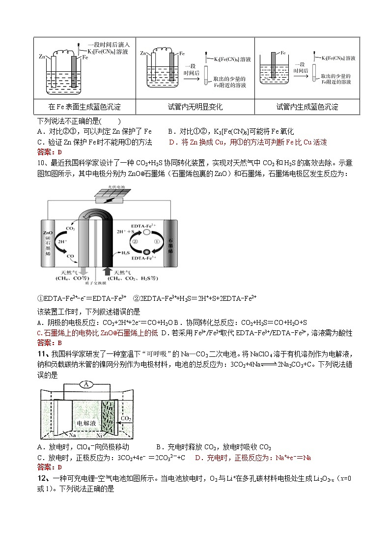 2019届二轮复习 电化学基础 作业（全国通用） (11) 练习03