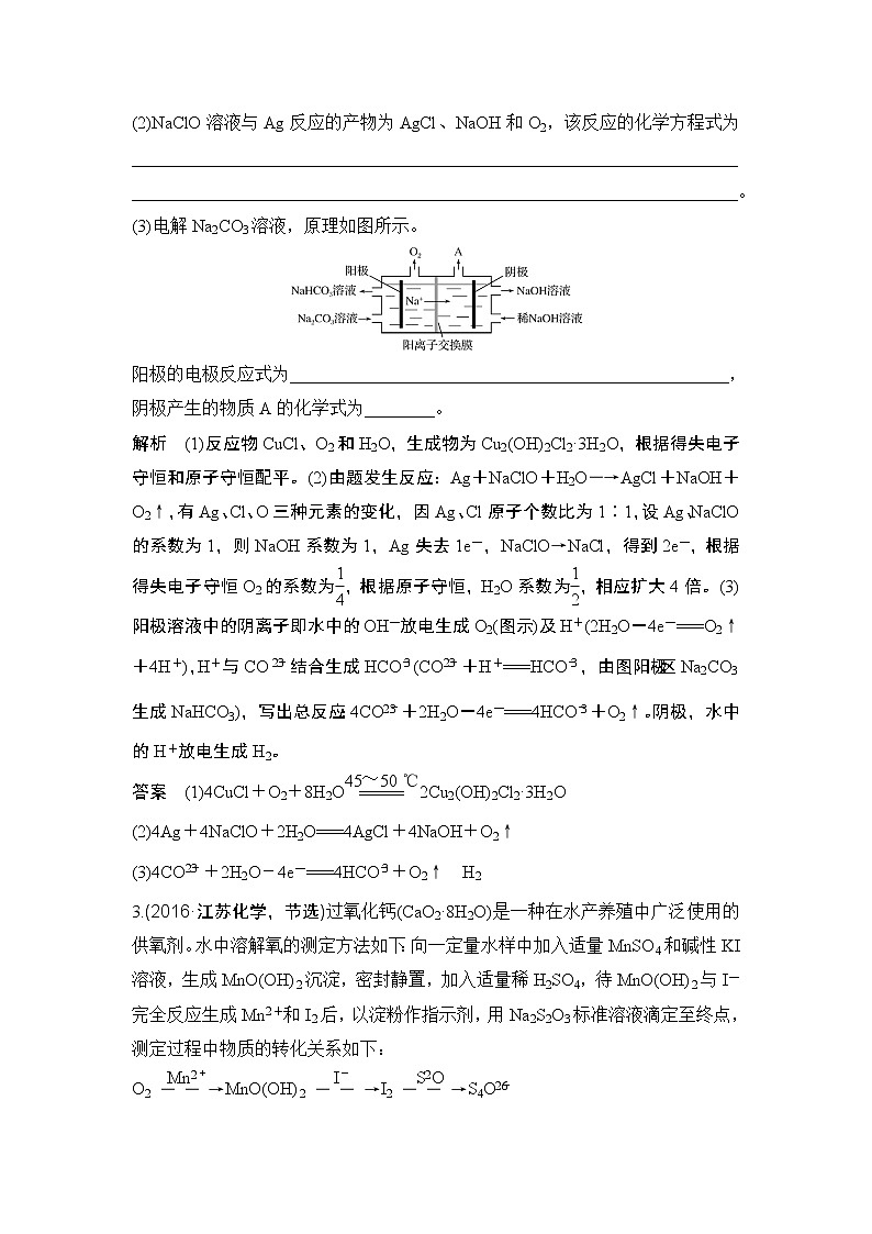 2019届高考化学二轮复习反应方程式的书写学案02