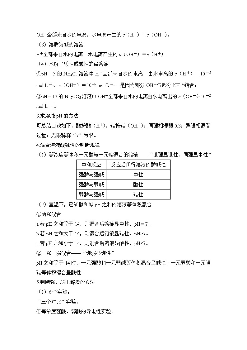 2019届高考化学二轮复习专题九溶液中的离子反应备考备查清单学案03