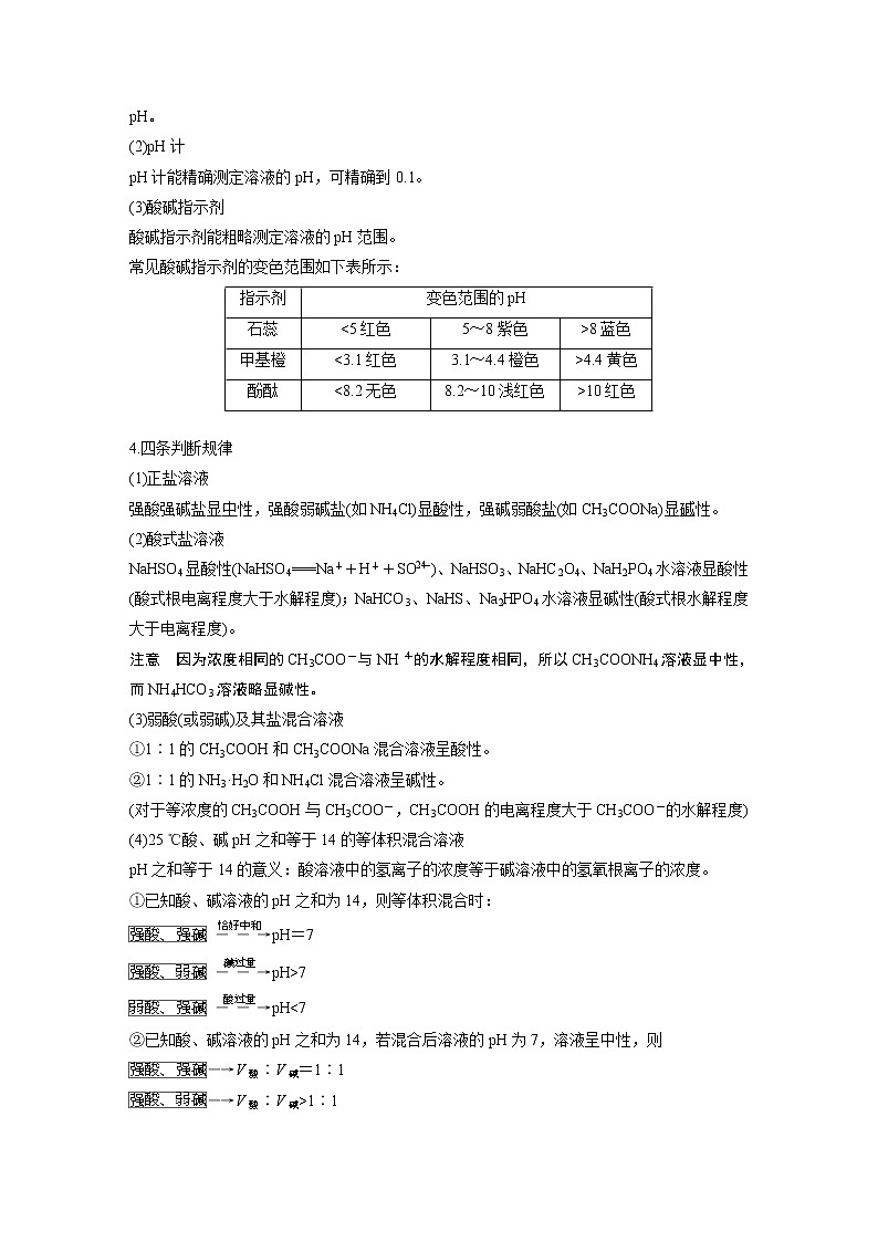 2019届高考化学二轮复习专题七电解质溶液学案02