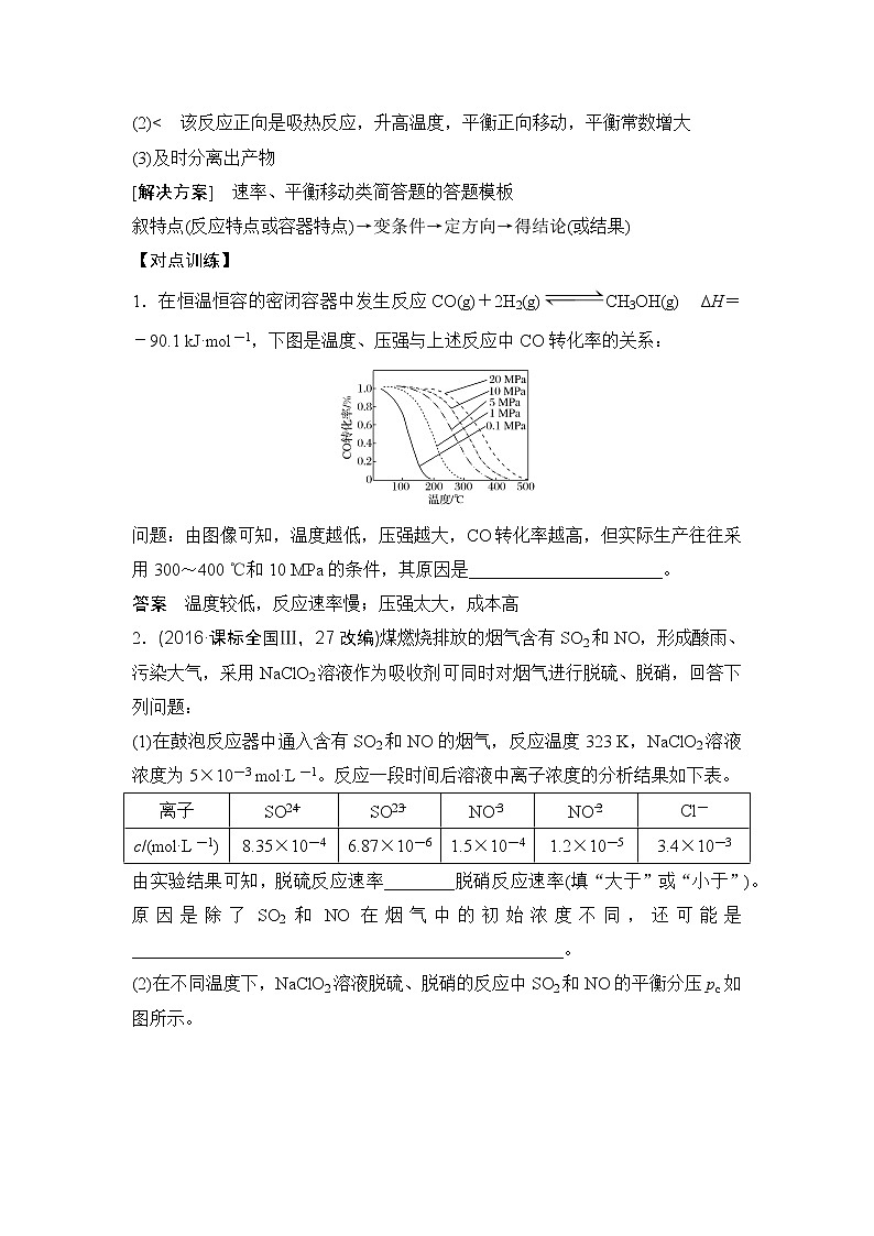 2019届高考化学二轮复习专题2化学Ⅱ卷中的简答题专项突破学案02
