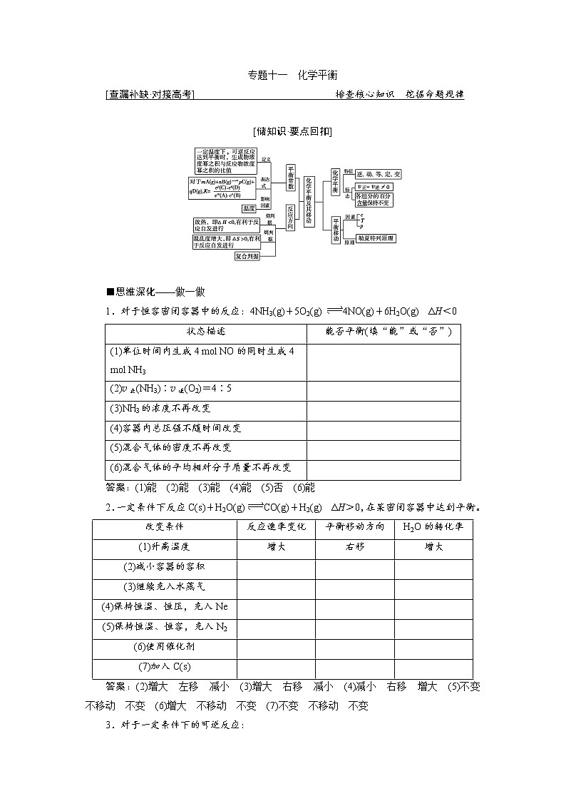 2019届二轮复习 化学平衡 学案（全国通用）第1页