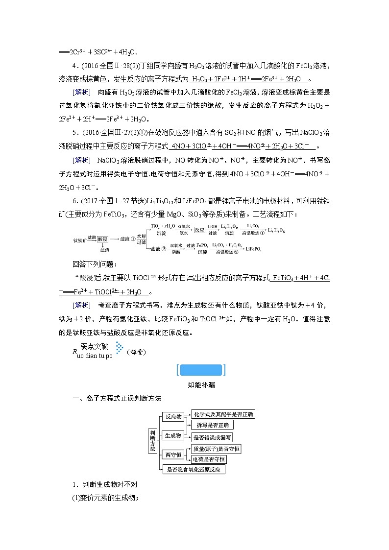 2019届二轮复习 离子反应 学案（全国通用）02