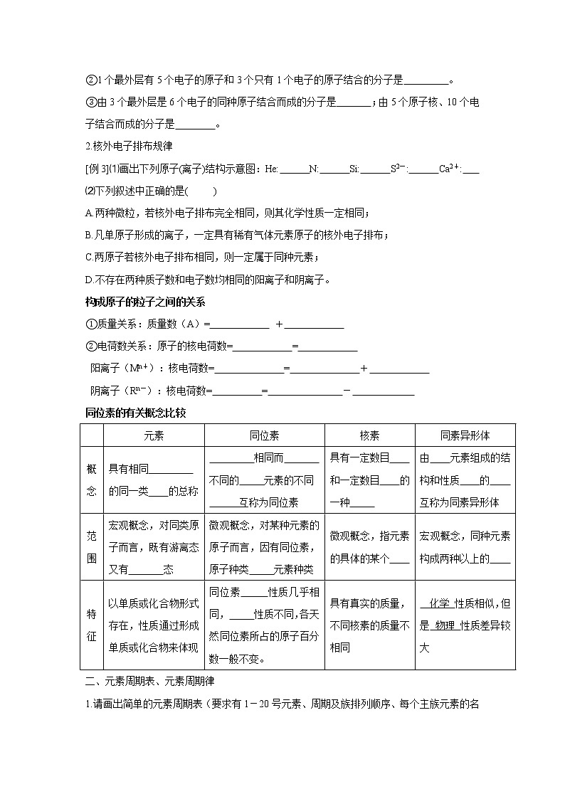 2019届二轮复习 物质结构 元素周期律 学案（全国通用） (2)02