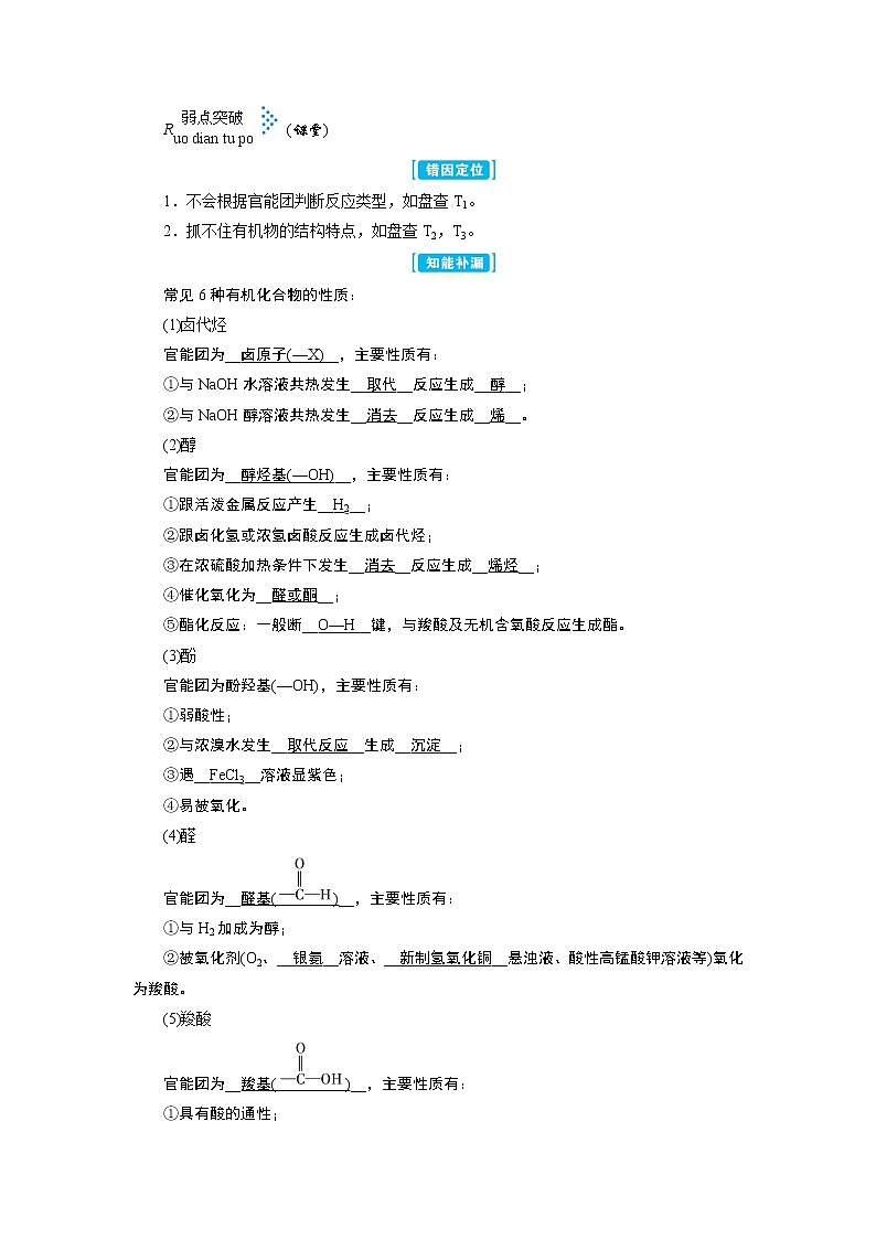 2019届二轮复习 有机化学基础 学案（全国通用）03