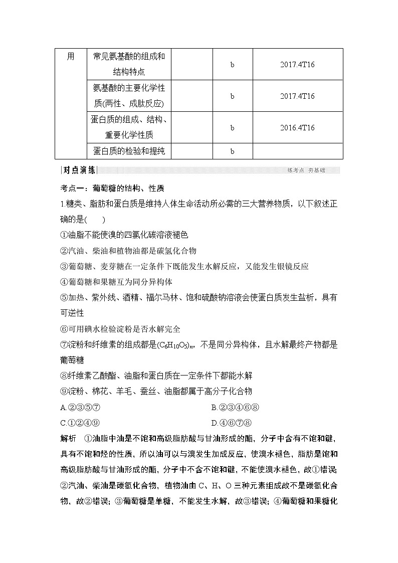 2019高考化学高分突破二轮复习专题十九生命活动的物质基础学案02