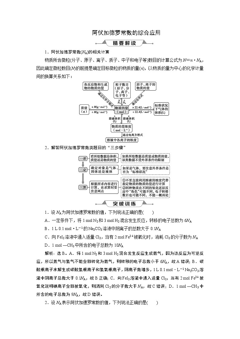 2019届二轮复习 阿伏加德罗常数的综合应用 学案（全国通用）01