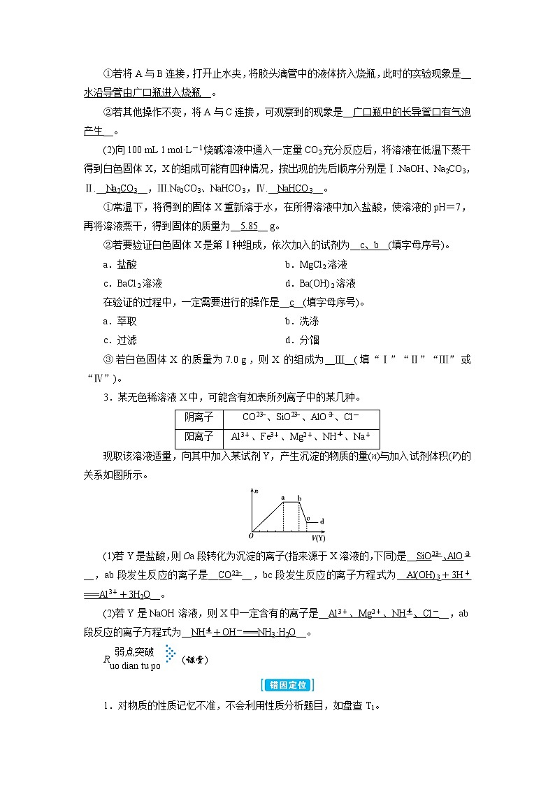 2019届二轮复习 常见金属元素 学案（全国通用） (1)02