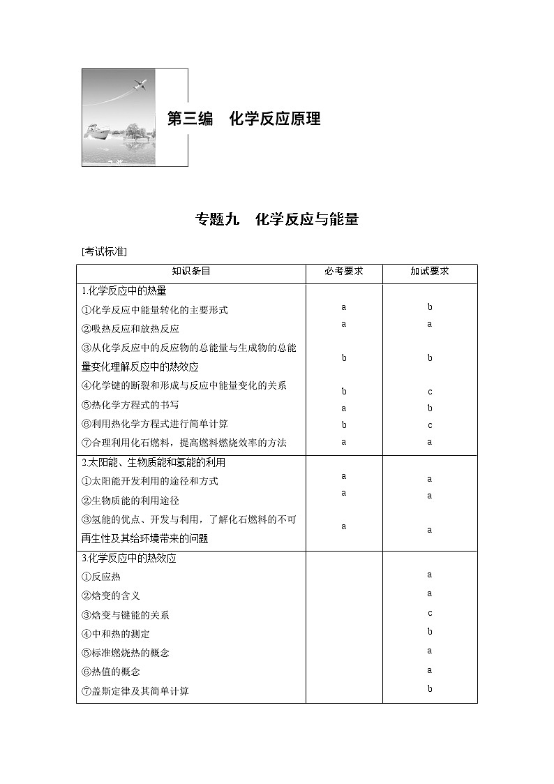 2019届二轮复习 化学反应与能量 学案（浙江专用）01