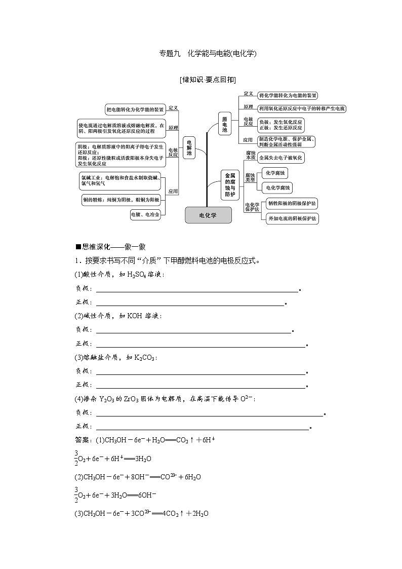 2019届二轮复习 化学能与电能(电化学) 学案（全国通用）01