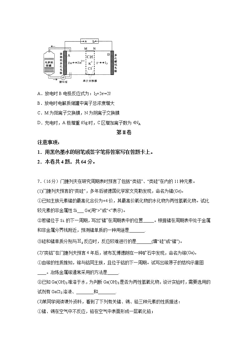 2020天津市高考压轴卷 化学03