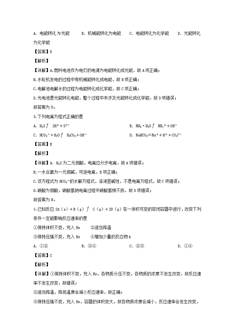 辽宁省葫芦岛协作校2020届高三上学期考试化学试题第2页