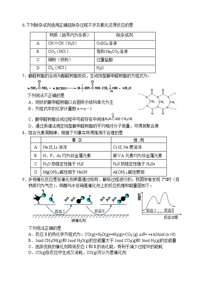 北京市石景山区2020届高三下学期统一测试化学试题02