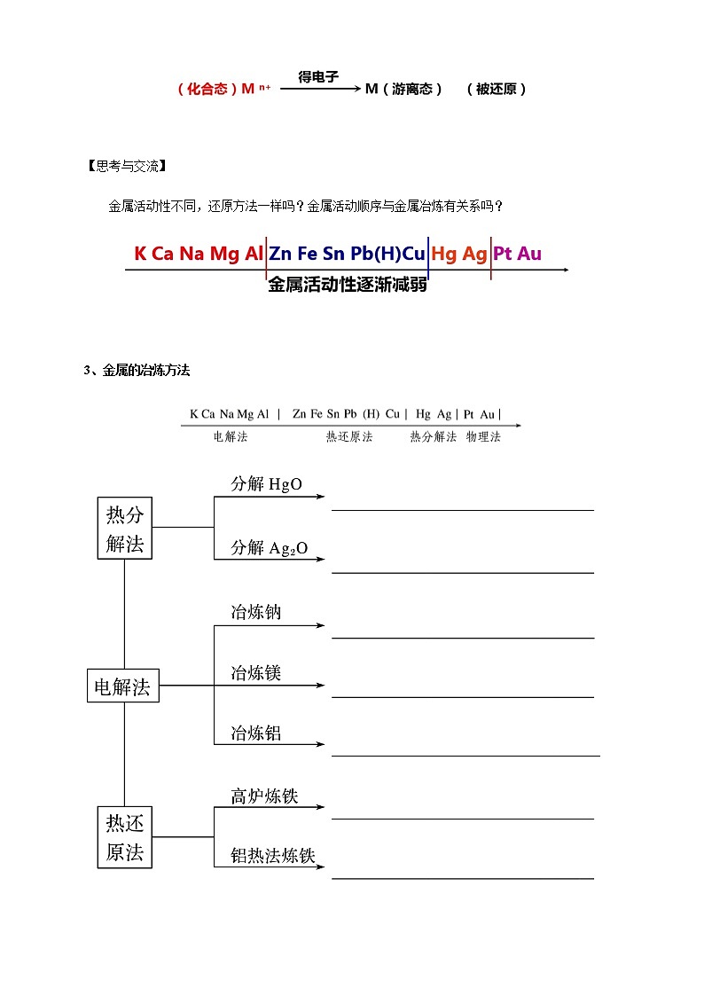 【新教材精创】8.1.1 金属矿物的开发利用 学案（1）-人教版高中化学必修第二册第2页