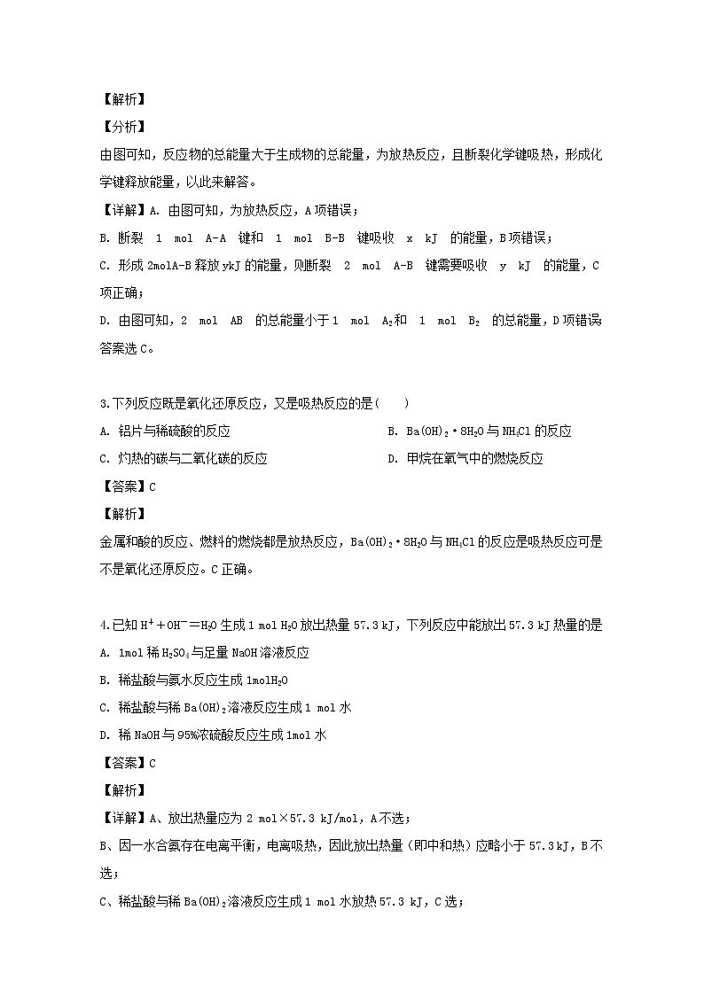 山西省大同市铁路第一中学2018-2019学年高一下学期第三次月考化学试题02