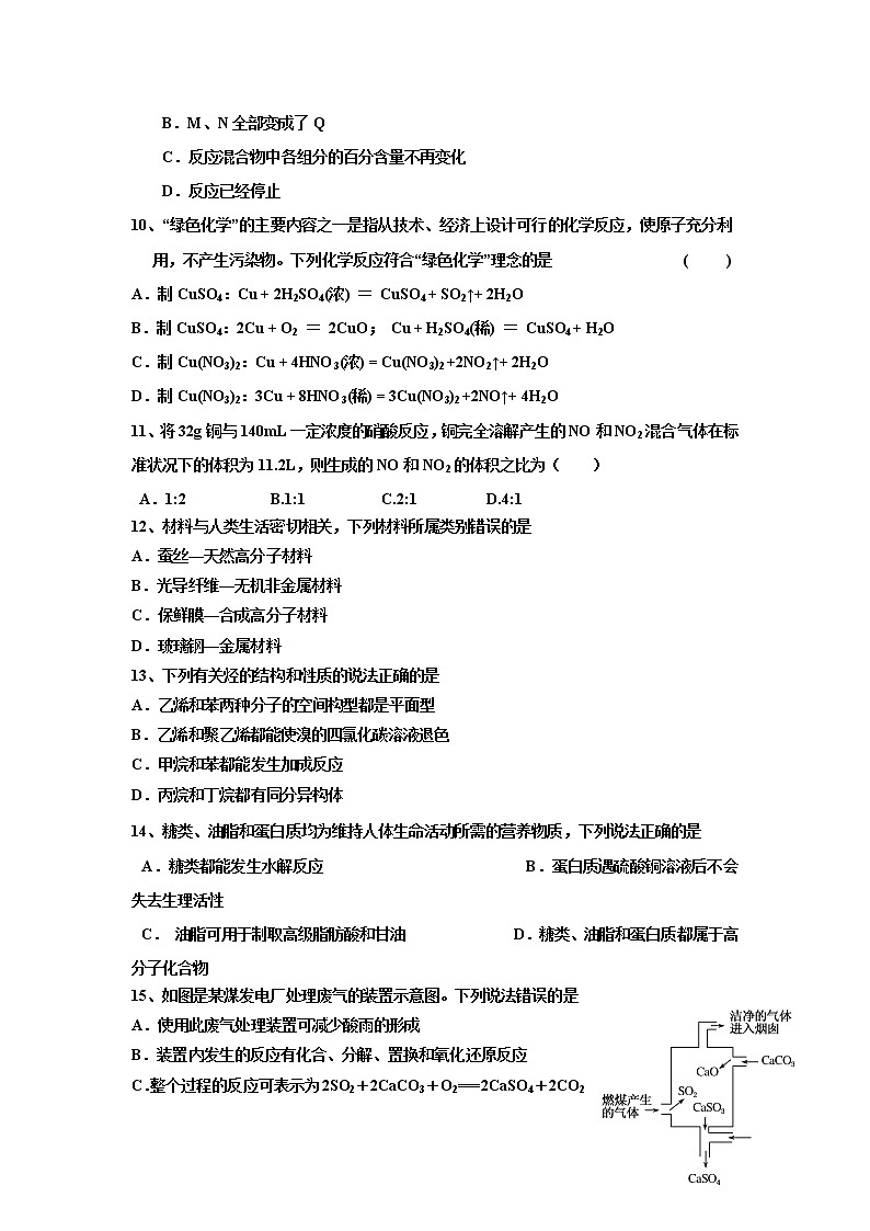 山东省淄博市桓台县第一中学2019-2020高一下学期线上考试化学试卷第2页