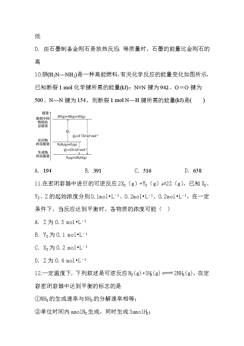 山西省晋中市和诚中学2019-2020学年高一下学期4月月考化学试题03