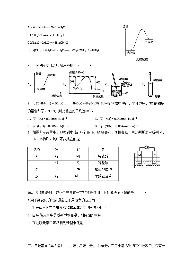 广东省第二师范学院番禺附属中学2019-2020学年高一下学期期中段考化学试题02