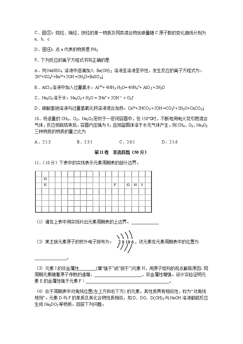 四川省宜宾市叙州区第一中学校2019-2020学年高一下学期期中考试化学试题03