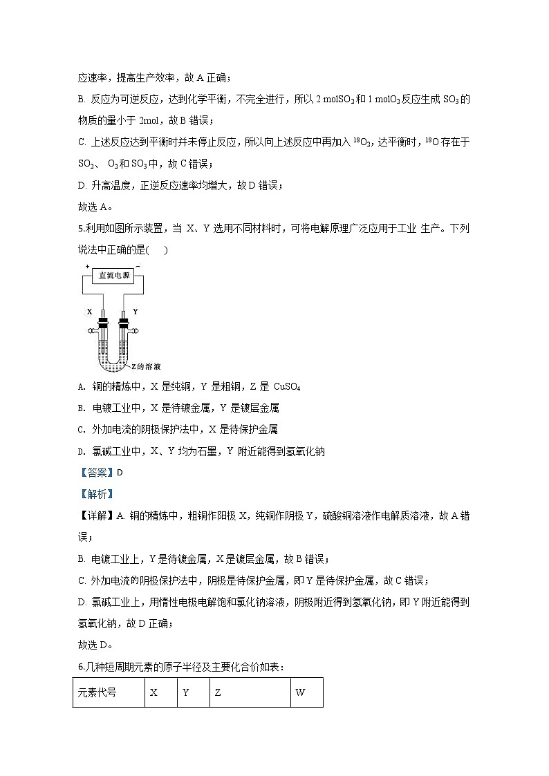 山东省潍坊市安丘市实验中学2019-2020学年高一下学期期中考试化学试题03