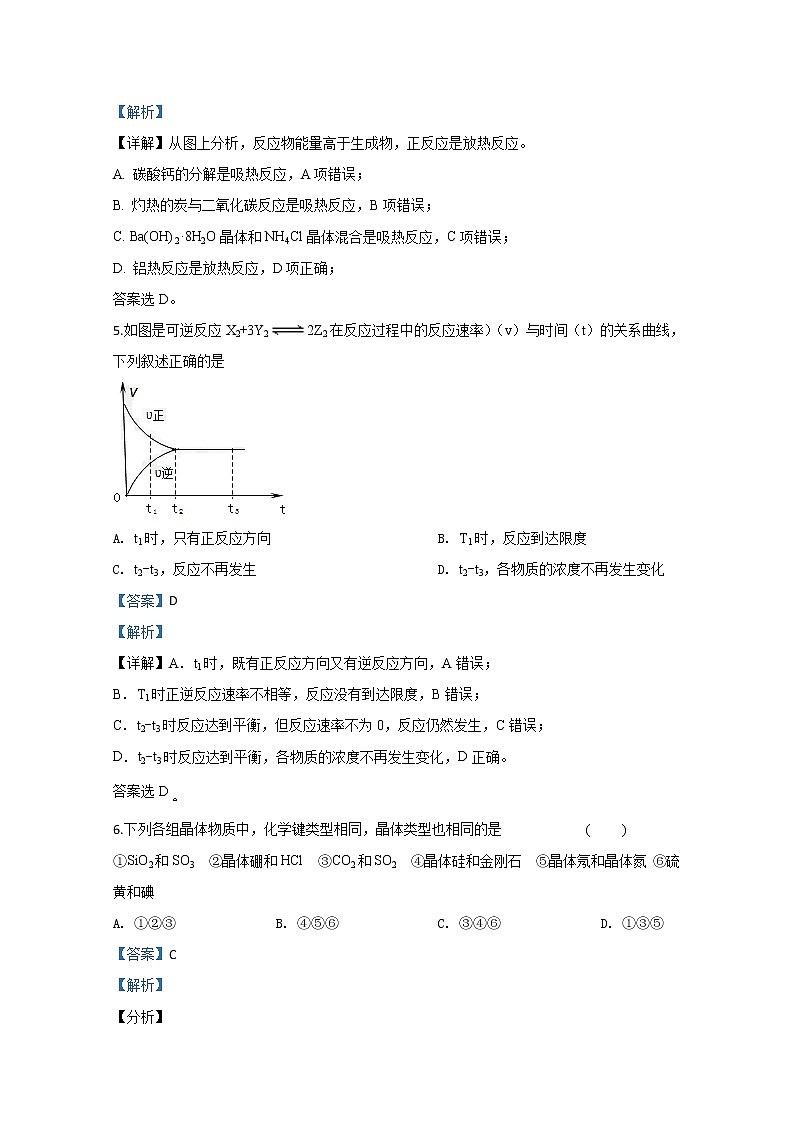 河北省邯郸市馆陶县第一中学2019-2020学年高一下学期期中考试化学试卷03