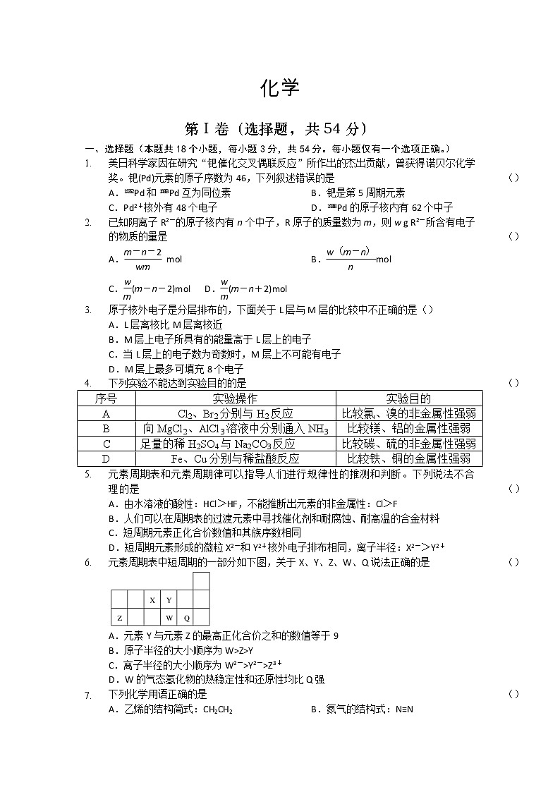 陕西省榆林市绥德县绥德中学2019-2020学年高一下学期期末检测化学试卷01