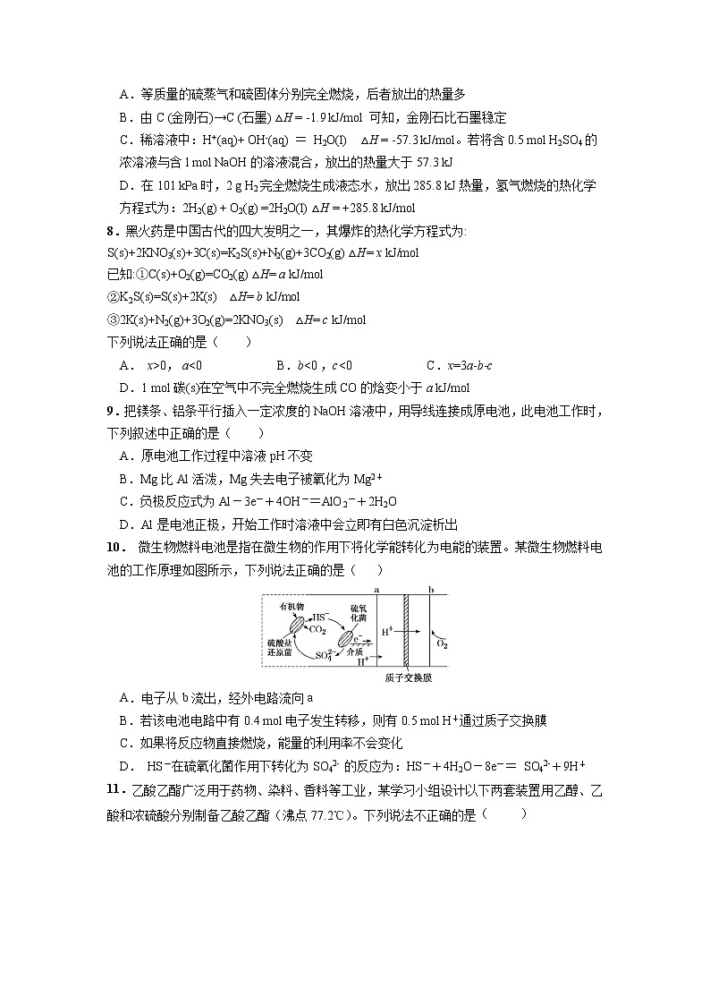 河南省商丘市第一高级中学2018-2019学年高一第二学期期末考试化学试卷02
