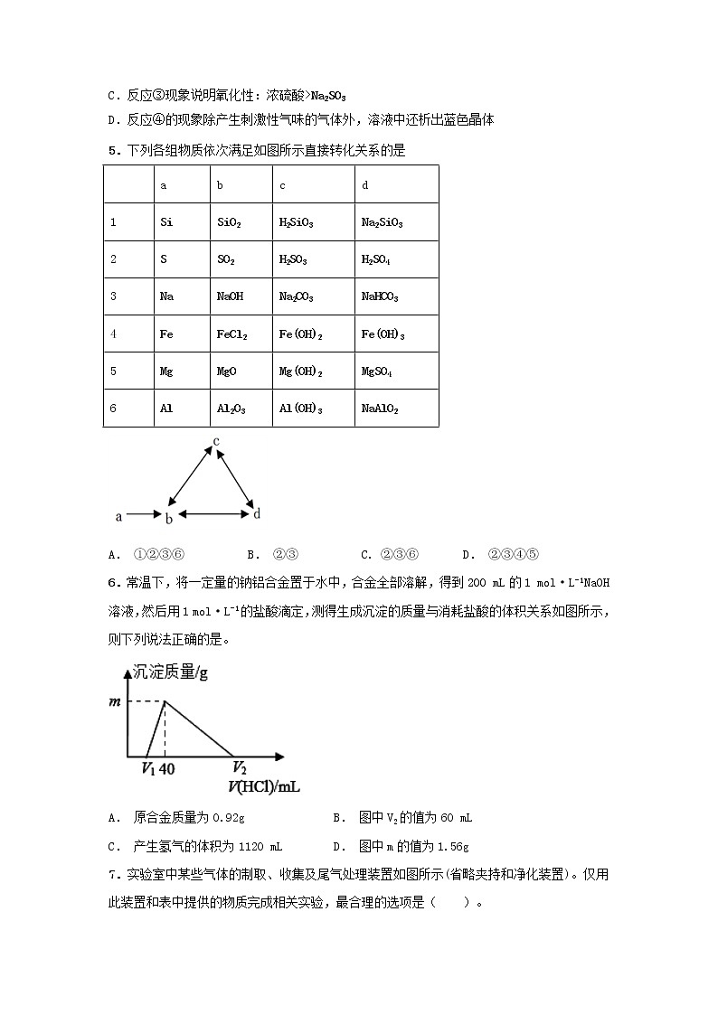 河南省商丘市第一高级中学2019-2020学年高一第一学期期末考试化学试卷02