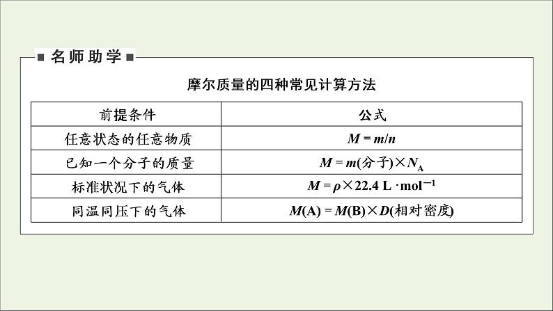 全国版2021高考化学一轮复习第1讲物质的量气体摩尔体积课件08