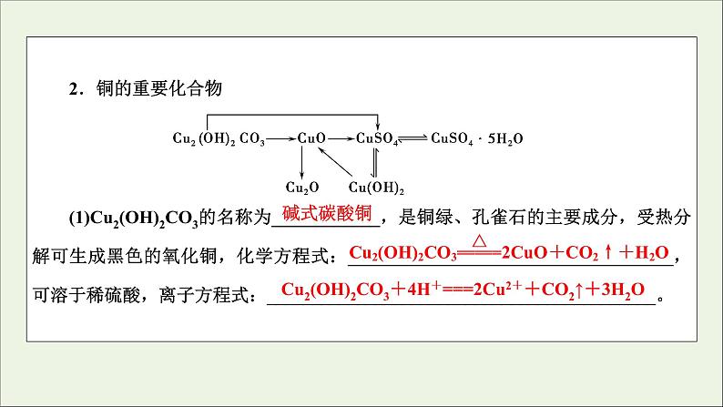 全国版2021高考化学一轮复习第10讲铜金属材料及金属矿物的开发利用课件08