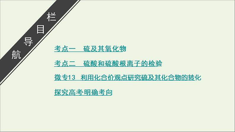 全国版2021高考化学一轮复习第13讲硫及其重要化合物课件03