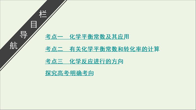 全国版2021高考化学一轮复习第22讲化学平衡常数化学反应进行的方向课件03