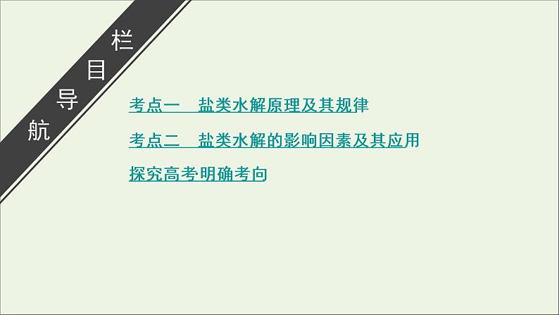 全国版2021高考化学一轮复习第25讲盐类的水解课件03