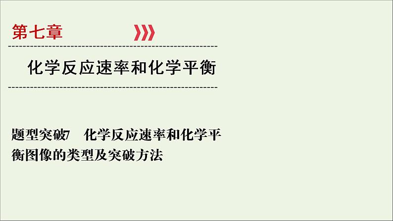 全国版2021高考化学一轮复习题型突破7化学反应速率和化学平衡图像的类型及突破方法课件01